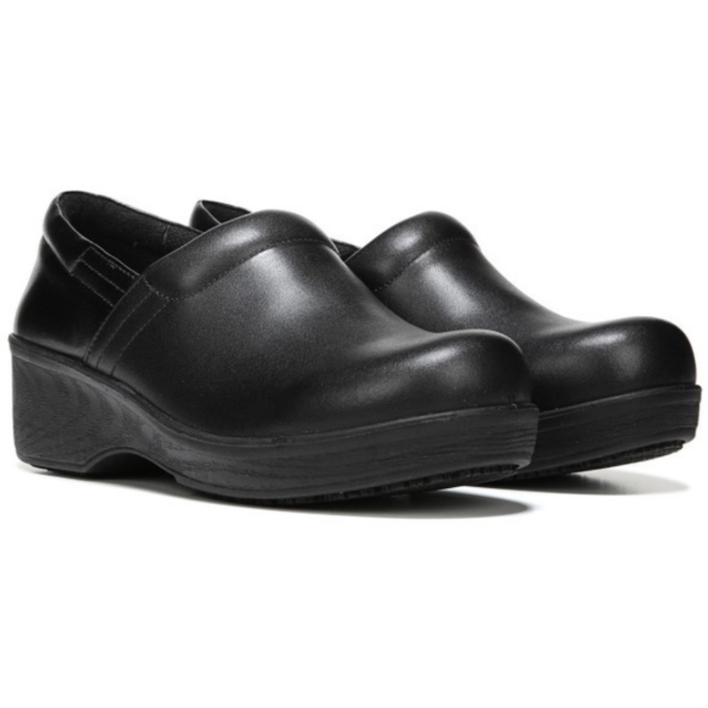 NEW Dr Scholls Black Work Anti-Slip, Anti-Microbial, Leather Shoes, Size 10 M